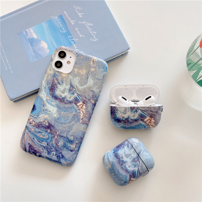 "SPACE MARBLE" IPHONE AND AIRPODS CASE BUNDLE - PODSTHETICS